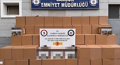 Samsun'da 2 milyon 862 bin adet kaçak makaron ele geçirildi