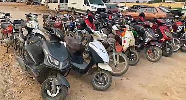Şanlıurfa'da çalıntı ve hacizli 28 motosiklet ele geçirildi