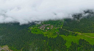 Santa Harabeleri bu kez sis bulutlarıyla mest etti