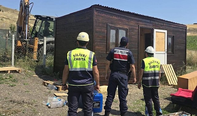 Silivri'de tarım arazilerindeki kaçak yapılarla mücadele sürüyor