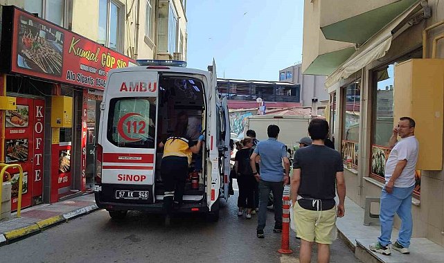 Sinop'ta otomobilin çarptığı yaya yaralandı