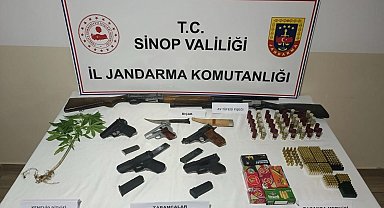 Sinop'ta silah ve uyuşturucu operasyonu: 3 gözaltı