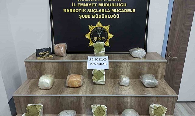 Siverek'te 32 kilo esrar ele geçirildi