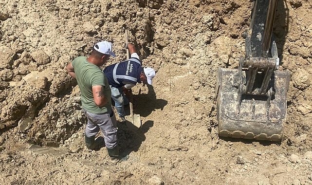 Söğüt'te ana su hattında çatlak oluştu