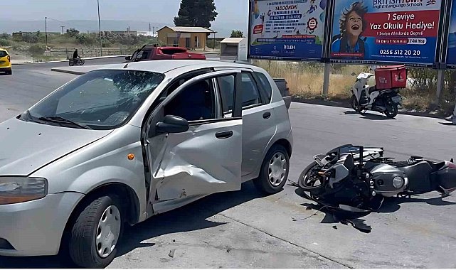 Söke'de otomobil ile motosiklet çarpıştı: 1 yaralı