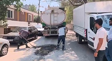 Sosyal medyada paylaşılan görüntüler mikserden yola dökülen betonu temizletti