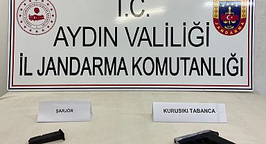Sultanhisar'da kurusıkı tabanca ele geçirildi