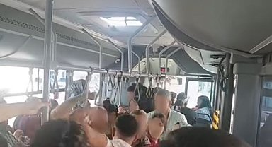 Taciz iddiası otobüsü karıştırdı, tekme tokat kavga ettiler