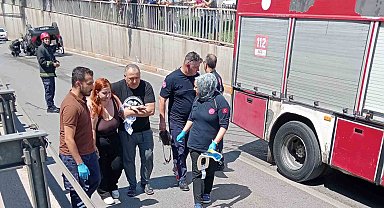 Takla atan araçtan burnu bile kanamadan çıktı