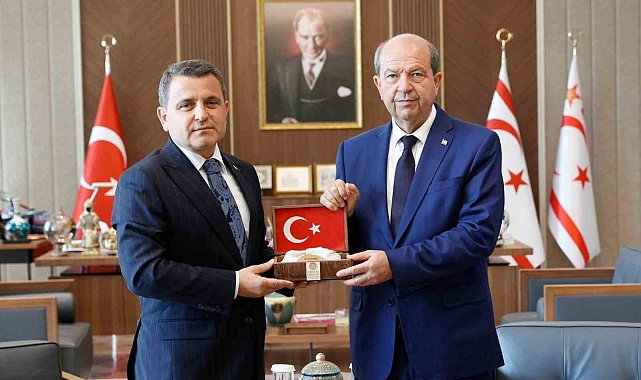 Tarihi Alan Başkanı Kaşdemir'den KKTC Cumhurbaşkanı Tatar'a ziyaret