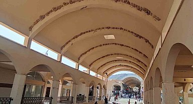 Tarihi Hasankeyf'i mesken edinen Kırlangıç kuşları çarşıyı yuvalarıyla donattı