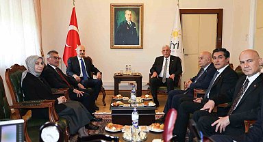 TBMM Başkanı Kurtulmuş, İYİ Parti Lideri Dervişoğlu'nu ziyaret etti