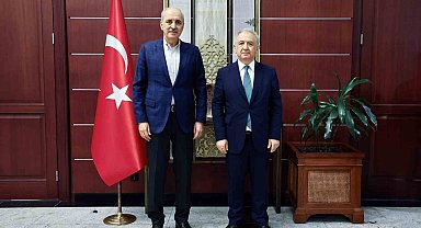 TBMM Başkanı Kurtulmuş, Türkiye'nin Astana Büyükelçisi Kapucu ile görüştü