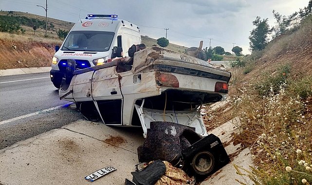Tek taraflı trafik kazasında 1 kişi yaralandı