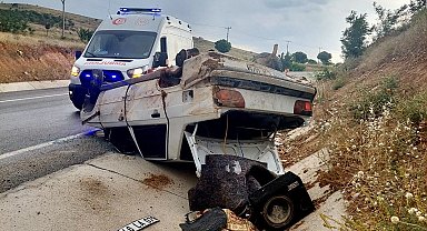 Tek taraflı trafik kazasında 1 kişi yaralandı