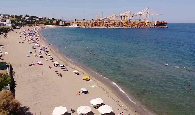 Tekirdağ'da bayramda plajlar doldu taştı