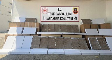 Tekirdağ'da jandarmadan silah ve kaçak makaron operasyonu