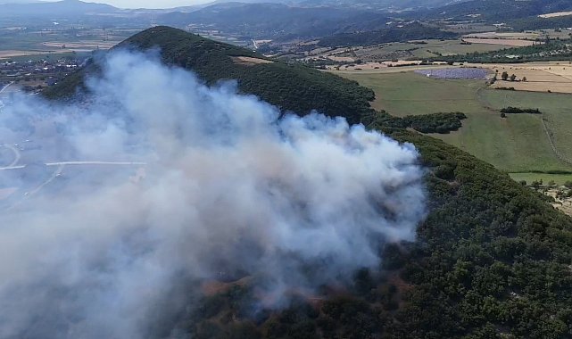 Tokat'taki orman yangını dron ile görüntülendi