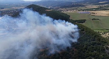 Tokat'taki orman yangını dron ile görüntülendi