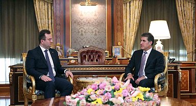 Türkiye'nin Erbil Başkonsolosu Topçu, IKBY Başkanı Barzani ile görüştü