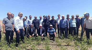 TZOB Başkanı, dolu sonrası zarar gören tarlaları inceledi