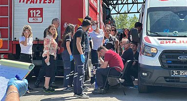 Ümraniye'de motor fabrikasında yangın çıktı: 10 işçi dumandan etkilendi