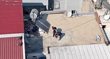 Uyuşturucuyu tuvalete atıp kaçmaya çalışan şüpheli dron takibi ile yakalandı