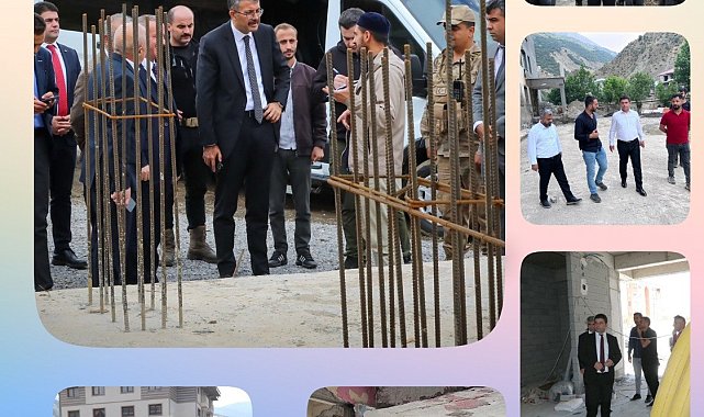 Vali Çelik'ten okul inşaatlarında inceleme
