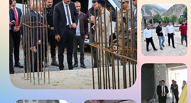 Vali Çelik'ten okul inşaatlarında inceleme