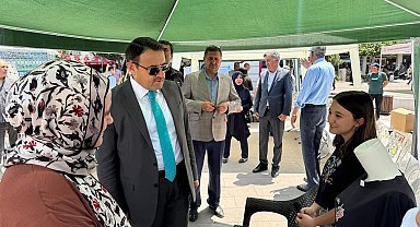 Vali Musa Işın, ADEM projesi kapsamında hazırlanan el emeği ürünler sergisini ziyaret etti
