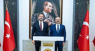 Valisi Hüseyin Aksoy, Büyükelçi Viktor Matis'i makamında kabul etti