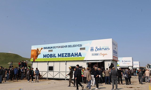 Vatandaş mobil mezbahanelere koştu