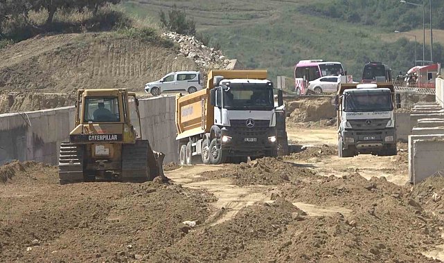 Yalova'da çöken hastane yolunun yapımında sona yaklaşıldı