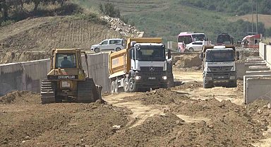 Yalova'da çöken hastane yolunun yapımında sona yaklaşıldı