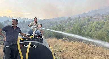Yangın bölgesine hiç tereddüt etmeden tüm imkanlarıyla gitti