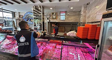 Zabıtadan kasap ve sakatatçılara denetim