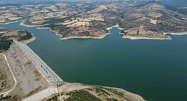250 bin dekar alanı sulayan Bayramiç Barajı'nda su seviyesi yüzde 40'a geriledi