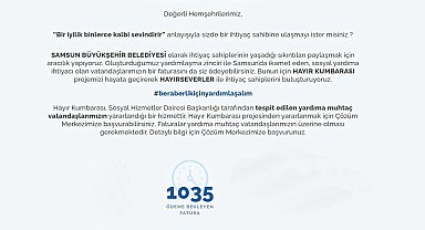 'Hayır Kumbarası' projesi