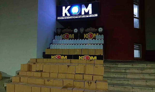 Adana'da 1 ton 690 litre kaçak etil alkol ele geçirildi