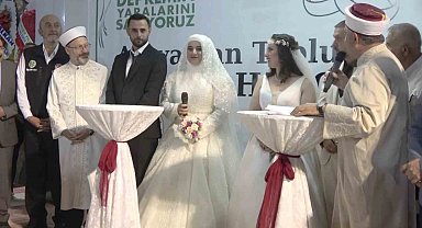 Adıyaman'da 100 depremzede çiftin nikahı kıyıldı