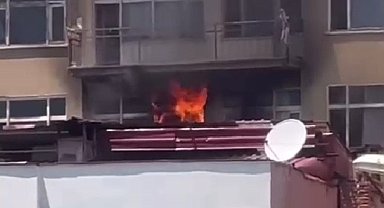 Aksaray'da apartmanda yangın