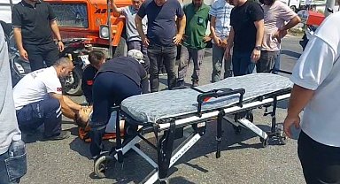 Akyazı'da tanker ile motosiklet çarpıştı: 1 yaralı