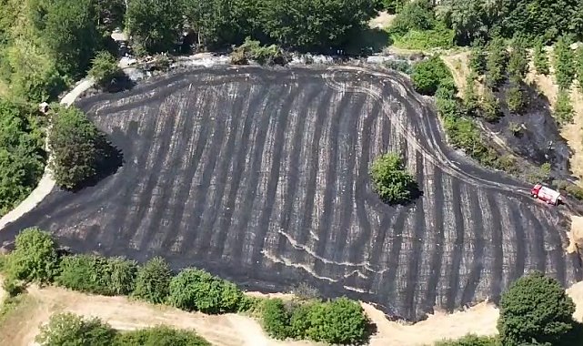Anız yangını büyümeden söndürüldü