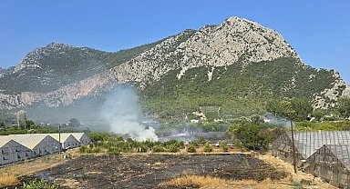 Antalya Kumluca'da çıkan yangına anında müdahale