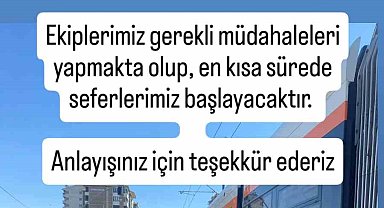Araç kazası nedeniyle aksayan tramvay seferleri normale döndü