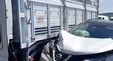 Ardahan'da kamyonet ile otomobil çarpıştı: 1 yaralı