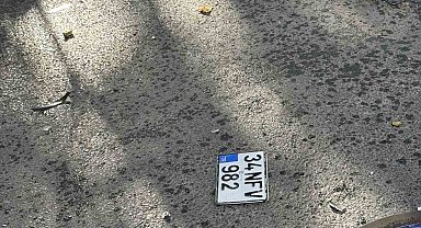 Avcılar'da kaza yapan motosiklet böyle savruldu