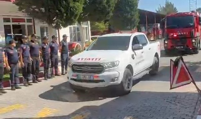 Aydın Büyükşehir Belediyesi İtfaiyesi Uşak yangınına müdahale için yola çıktı