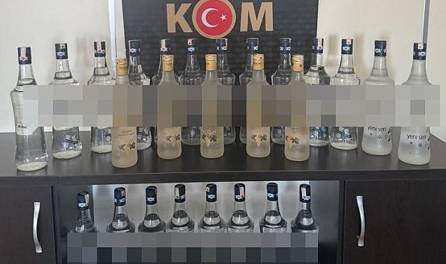 Aydın'da 25 litre sahte içki ele geçirildi