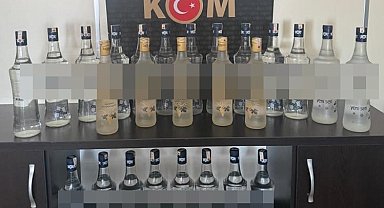 Aydın'da 25 litre sahte içki ele geçirildi